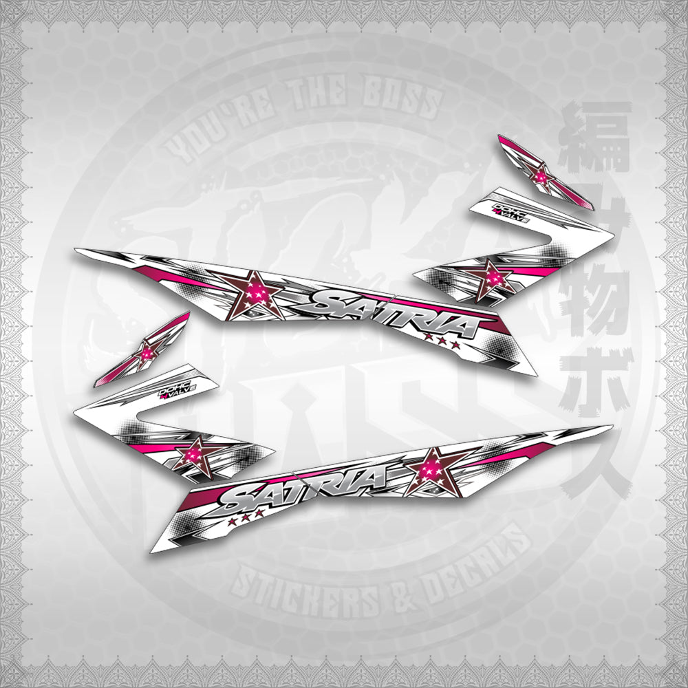 STICKER DECALS for RAIDER 150 FI FOR WHITE (RFISASTSE) By STICKABOSS (SOFIE LAMINATED WATERPROOF)