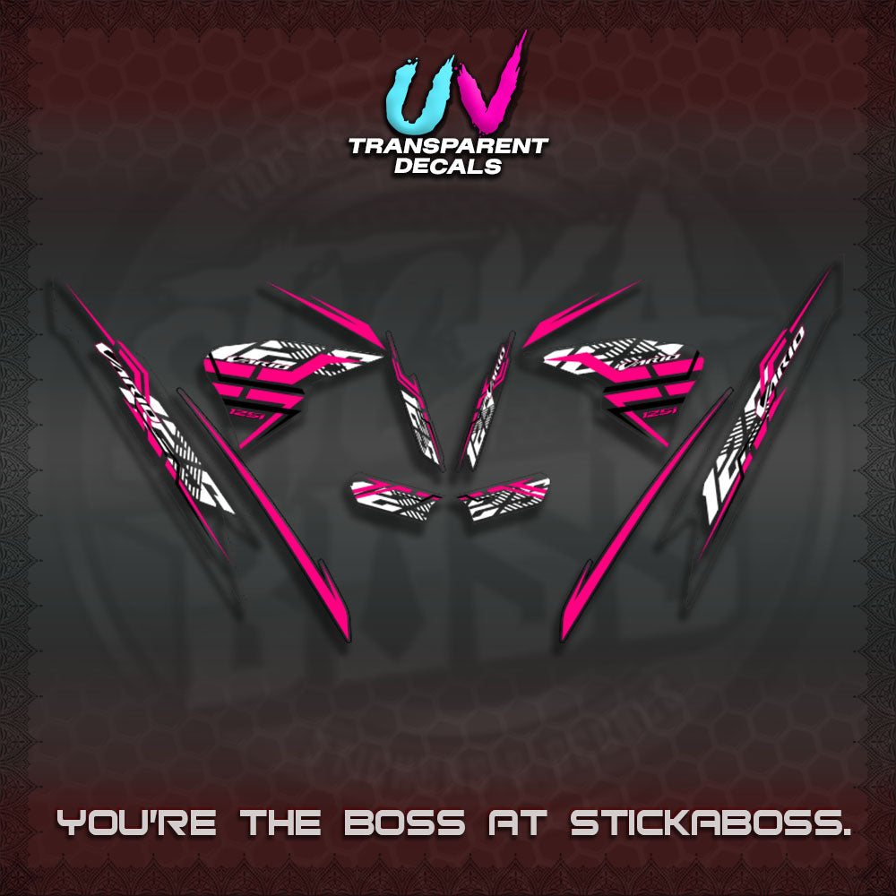 CLICK V2 VARIO UV TRANSPARENT DECALS (2026 SHARP LINES 01)STICKER DECALS By STICKABOSS