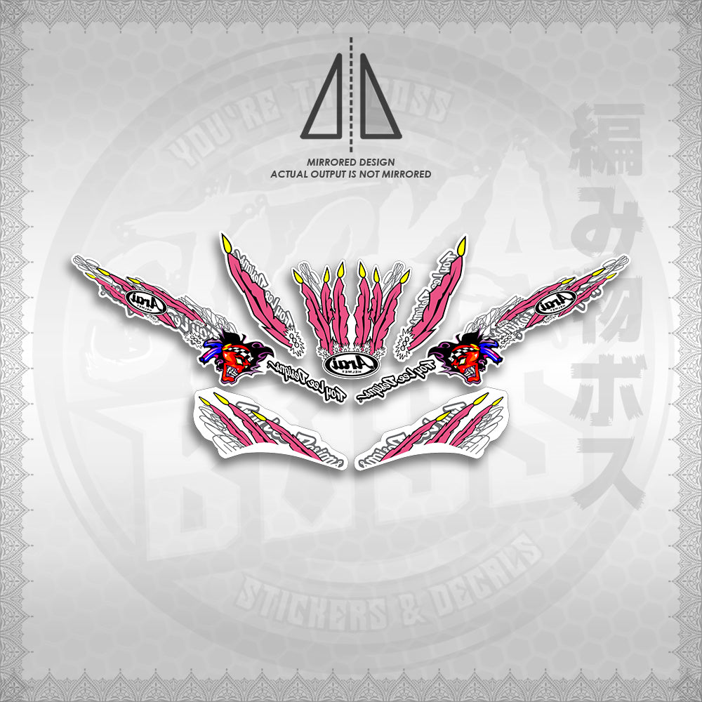 STICKER DECALS for MIO SPORT SMILE FOR WHITE (MSPSTARAP) By STICKABOSS (SOFIE LAMINATED WATERPROOF)