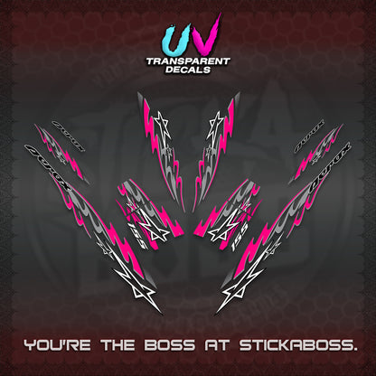 AEROX V2 INDO UV TRANSPARENT DECALS (2026 STAR 0001 MOTIF) STICKER KITS By STICKABOSS