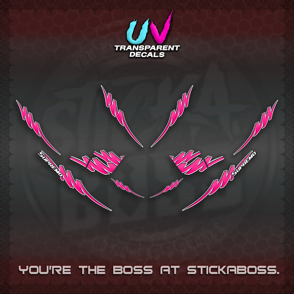 AEROX V2 UV TRANPARENT STRIPING DECALS (1 TONE PUTRA VIRDIAN)STICKER DECALS By STICKABOSS