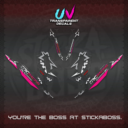 CLICK V4 UV TRANSPARENT DECALS (2026 TRC RACING DESIGN)STICKER KITS By STICKABOSS