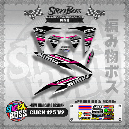 CLICK 125 V2 DECALS ( NEW THAI CAMO DESIGN )【WITH FREEBIES】