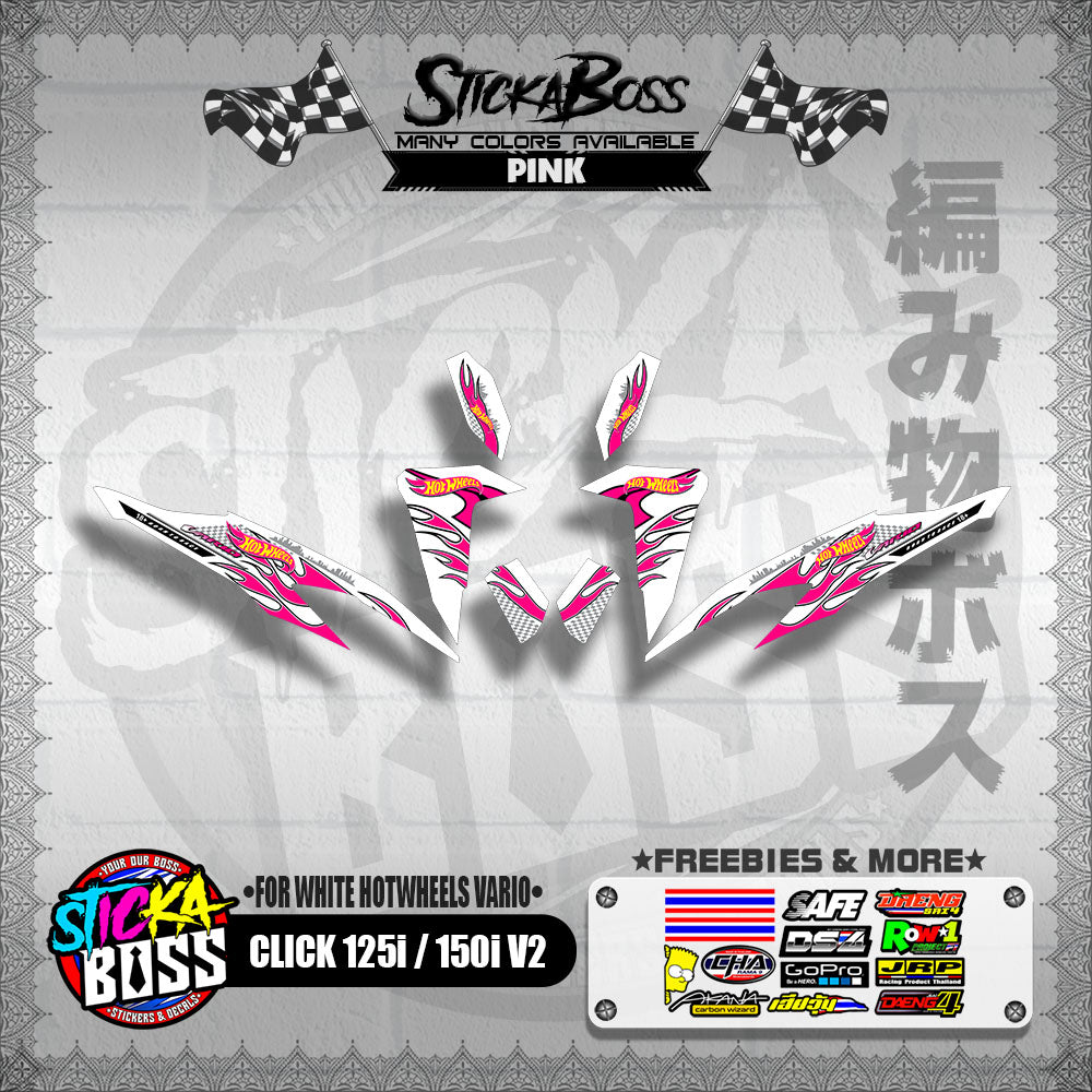 CLICK 125i / 150i V2 DECALS ( FOR WHITE HOTWHEELS VARIO )【WITH FREEBIES】