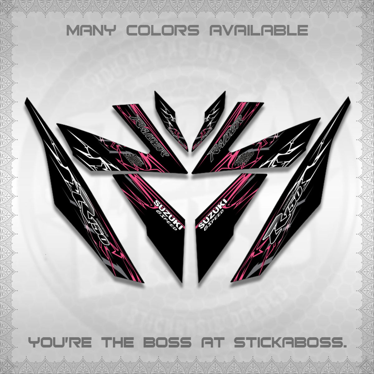 RAIDER 150 Fi DECALS (2026 CUSTOM LIGHTNING)STICKER DECALS By STICKABOSS