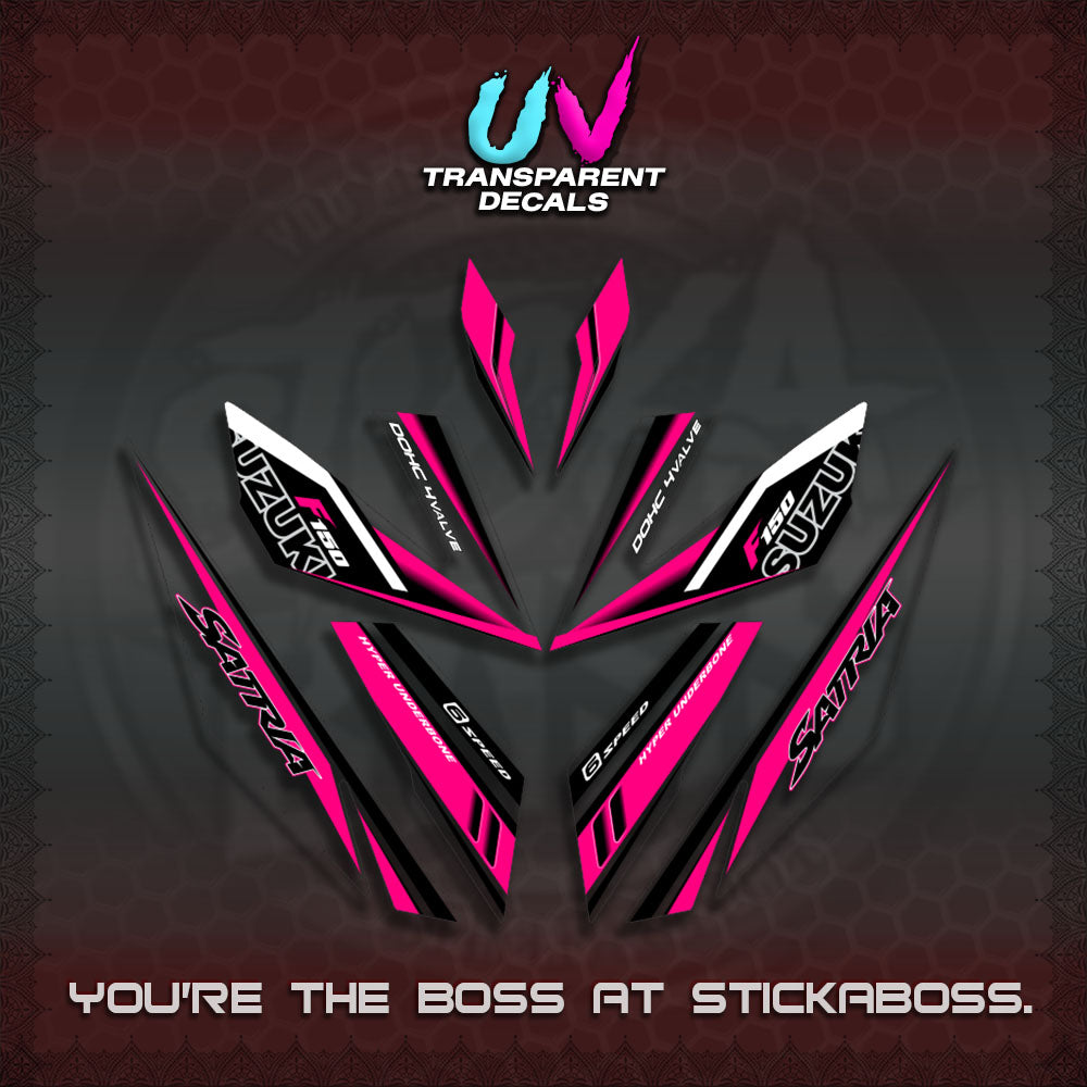 【PREMIUM UV PRINT】TRANSPARENT RAIDER 150 Fi SATRIA DECALS (2026 NTN N22)STICKER By STICKABOSS