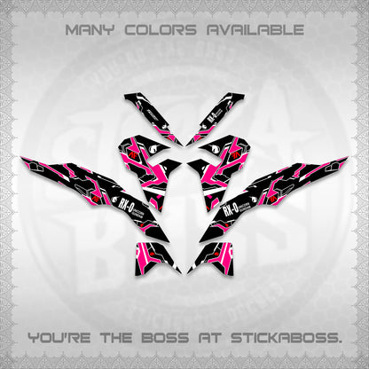 CLICK V3 VARIO DECALS (UNICORN GUNDAM DESIGN) STICKER DECALS By STICKABOSS