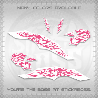 CLICK 125 V3 FOR WHITE DECALS (2026 TRIBAL HEART DESIGN) STICKER KITS BY STICKABOSS