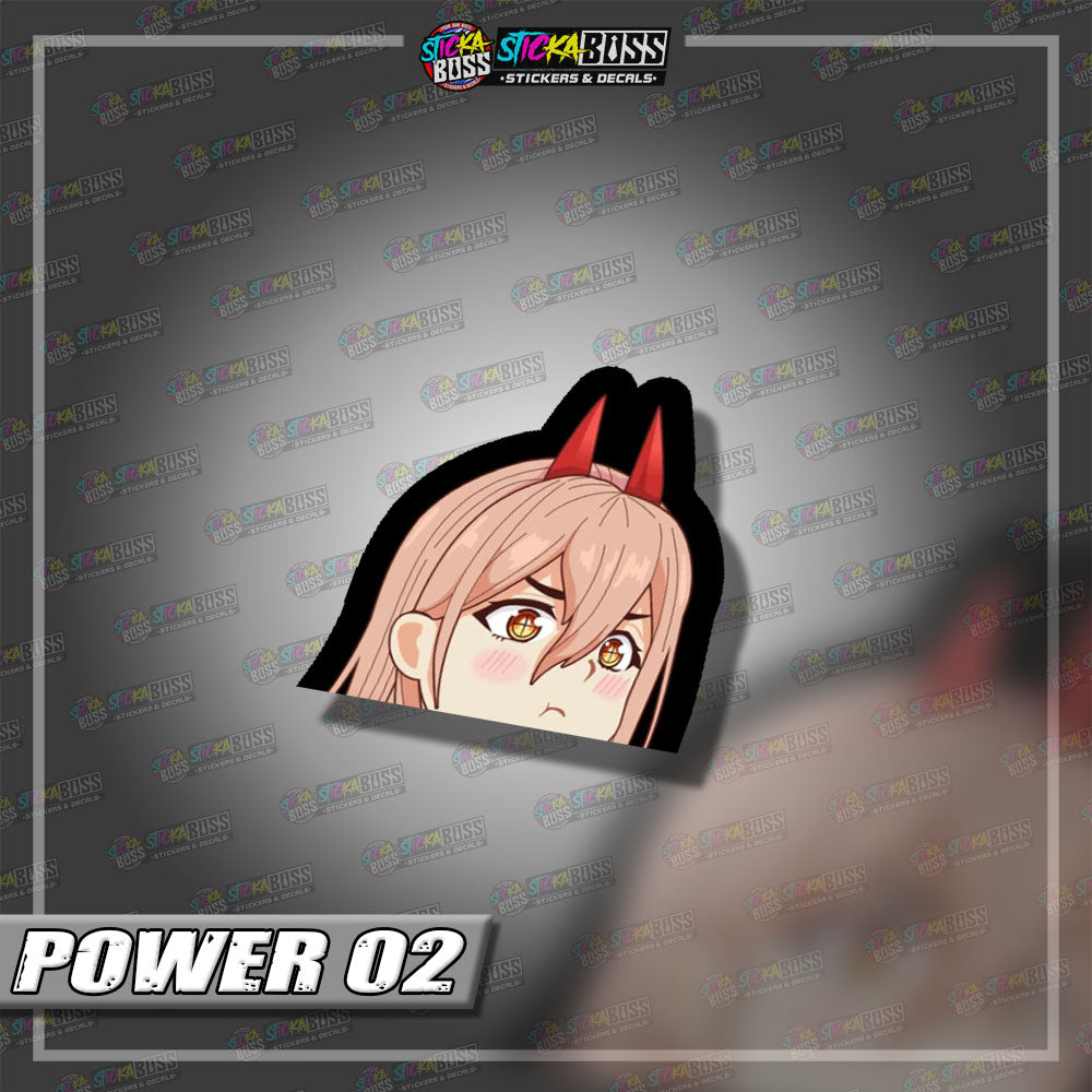 CHAINSAW MAN | ANIME PEEKER STICKER【VINYL PRINTED】( LAMINATED / WATERPROOF )
