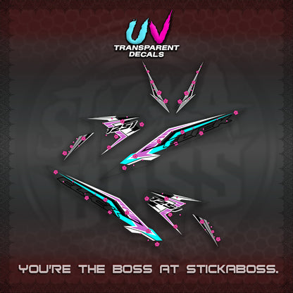 CLICK V2 UV TRANSPARENT VARIO DECALS (MOTIF POLET SAKURA DESIGN)STICKER DECALS By STICKABOSS