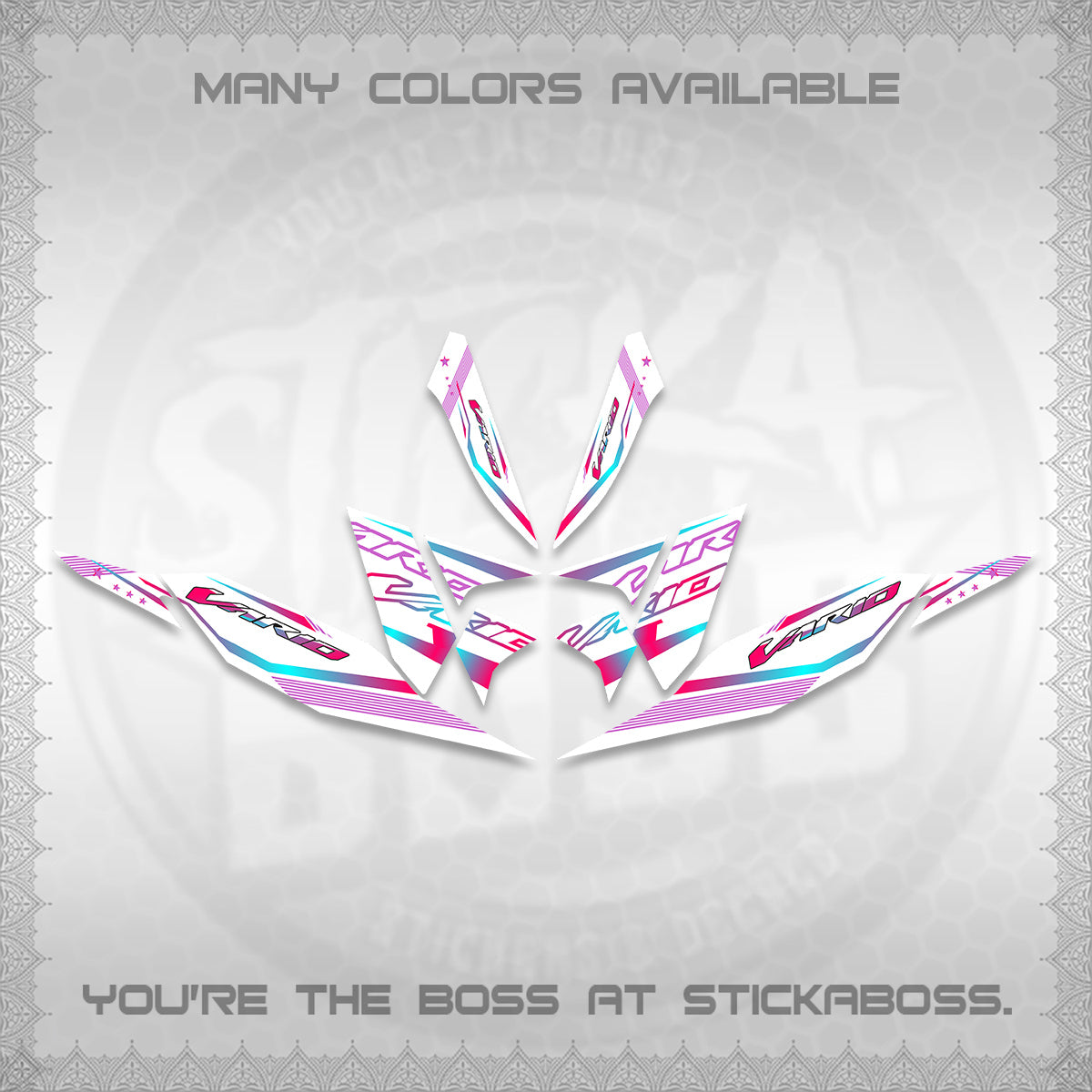 CLICK 125 V4 VARIO DECALS (2026 WHITE EDITION DESIGN) STICKER KITS By STICKABOSS