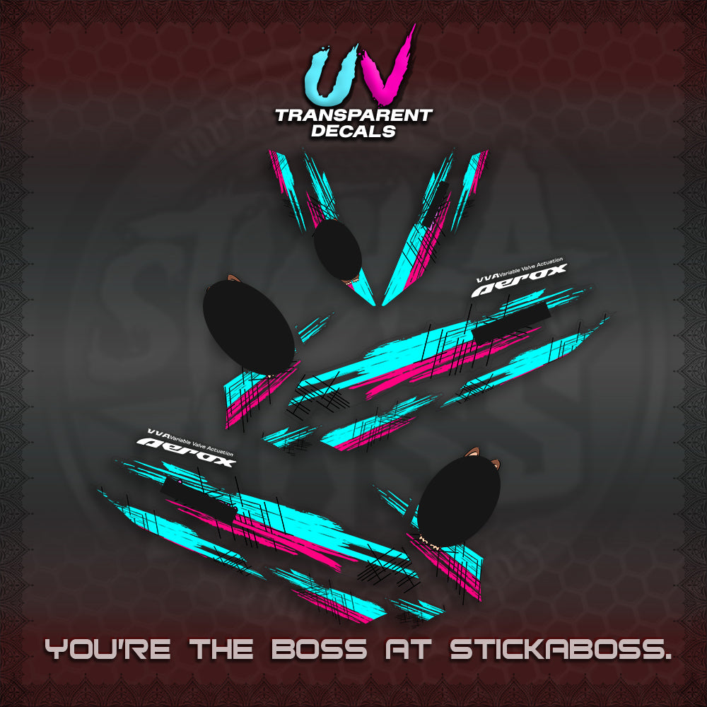 AEROX V2 DECAL(STUFF TOY 2 TONE)STICKER DECALS By STICKABOSS