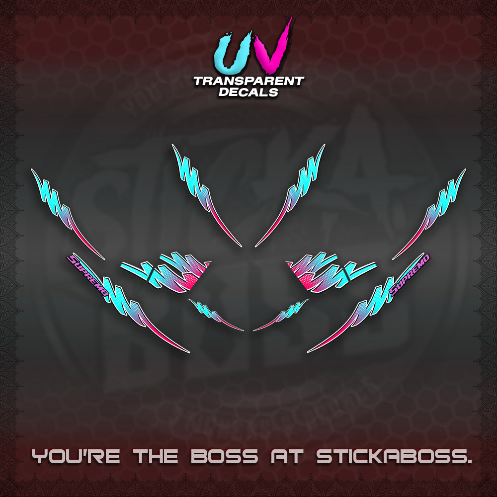 AEROX V2 UV TRANSPARENT STRIPING DECALS (2 TONE PUTRA VIRDIAN)STICKER DECALS By STICKABOSS (Copy)
