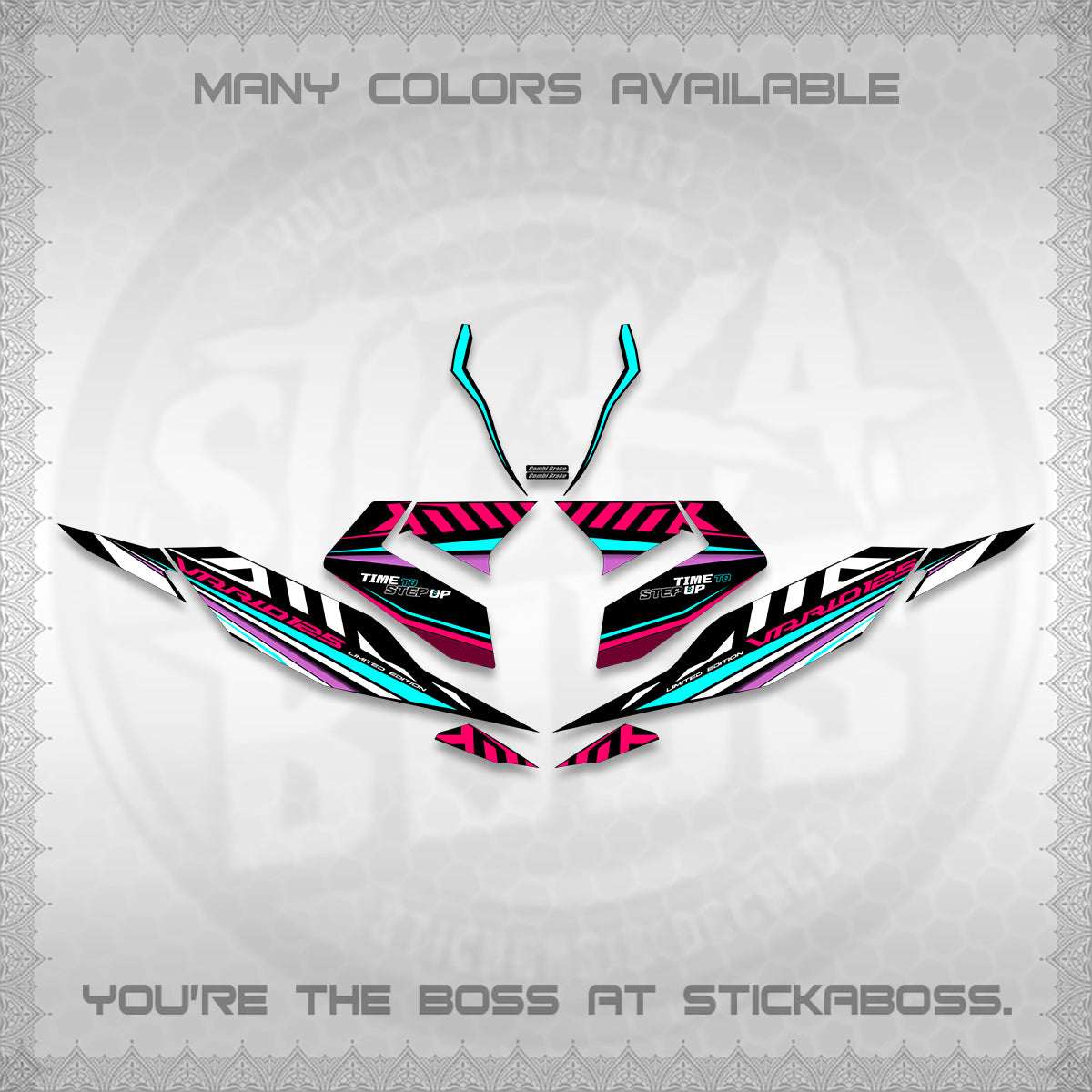 CLICK 125 V4 VARIO DECALS (2026 VR0007 DESIGN) STICKER KITS By STICKABOSS