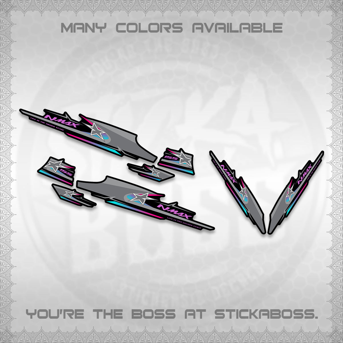 NMAX V1 THAI-INDO DECALS (THMI 02 DESIGN)STICKER DECALS By STICKABOSS