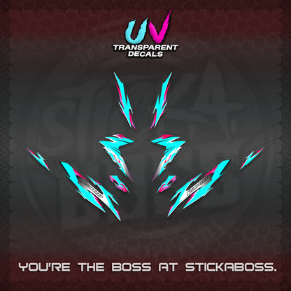 CLICK 125 V4 VARIO UV TRANSPARENT DECALS (2026 MODERN TRIBAL DESIGN) STICKER KITS By STICKABOSS