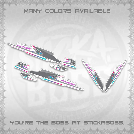 NMAX V1 FOR WHITE THAI-INDO DECALS (THMI 02 DESIGN)STICKER DECALS By STICKABOSS