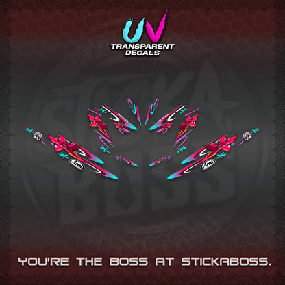 CLICK 125 V4 UV TRANSPARENT DECALS (2026 ARAI STAR RACING DESIGN) STICKER DECALS By STICKABOSS