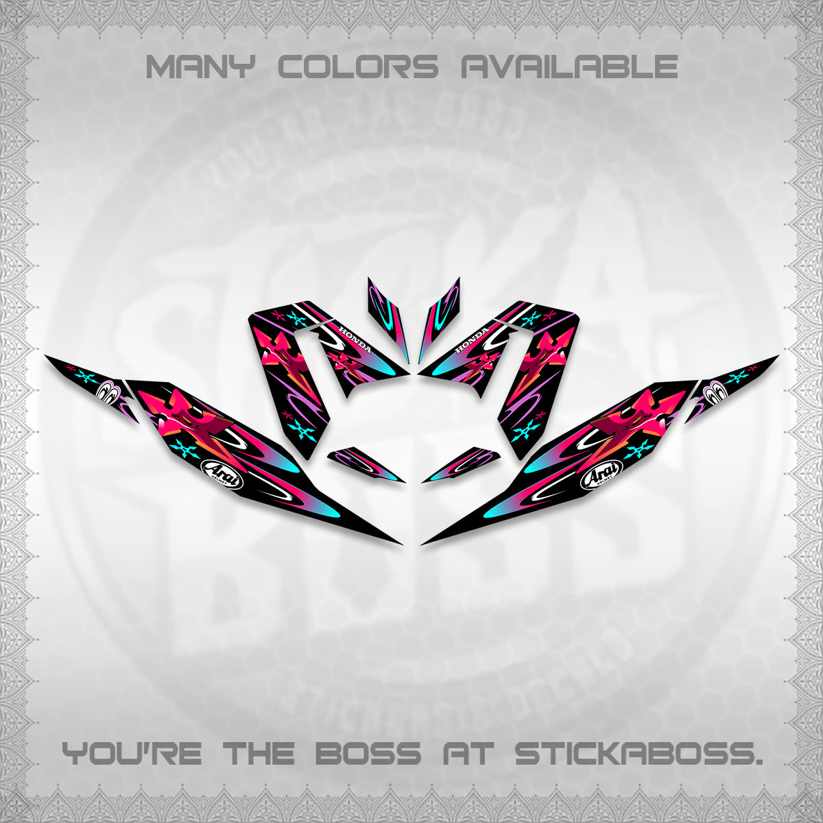 CLICK 125 V4 DECALS (2026 ARAI STAR RACING DESIGN) STICKER DECALS By STICKABOSS
