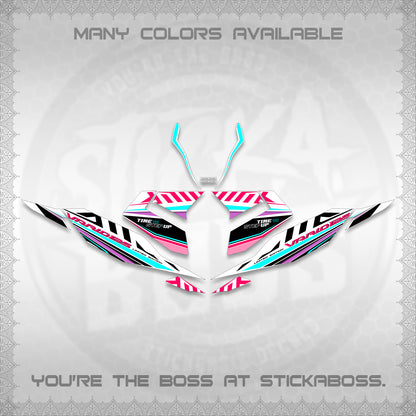 CLICK 125 V4 VARIO FOR WHITE DECALS (2026 VR0007 DESIGN) STICKER KITS By STICKABOSS