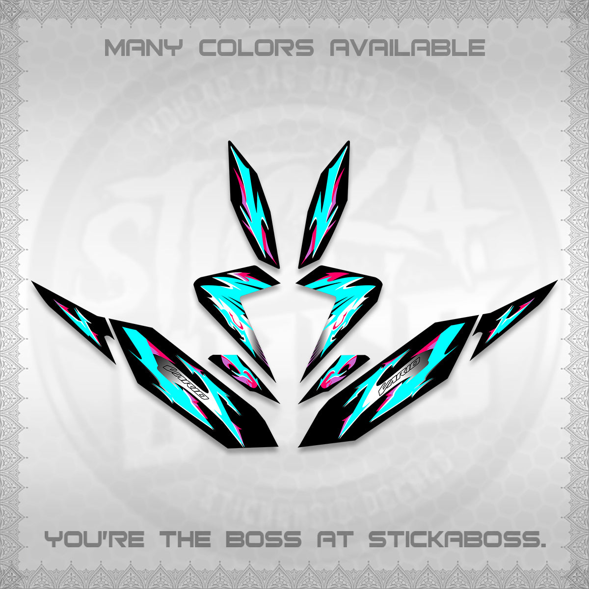 CLICK 125 V4 VARIO DECALS (2026 MODERN TRIBAL DESIGN) STICKER KITS By STICKABOSS