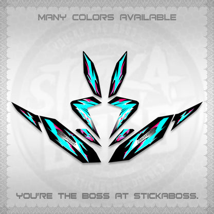 CLICK 125 V4 VARIO DECALS (2026 MODERN TRIBAL DESIGN) STICKER KITS By STICKABOSS