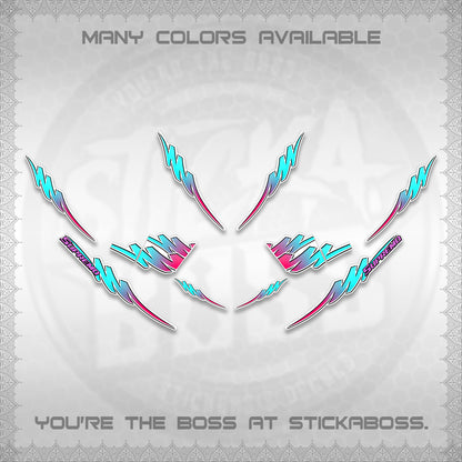AEROX V2 FOR WHITE STRIPING DECALS (2 TONE PUTRA VIRDIAN)STICKER DECALS BY STICKABOSS