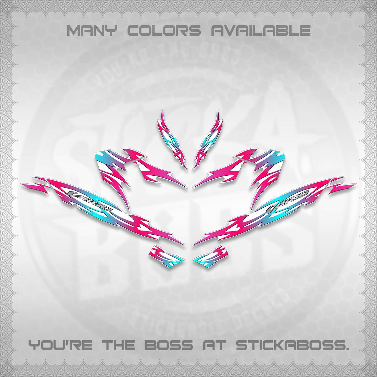 CLICK 125 V4 INDO VARIO FOR WHITE DECALS (2026 NUSANTARA STRIPING) STICKER DECALS By STICKABOSS