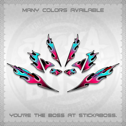 CLICK 125 V4 VARIO DECALS (2026 MOTIF FLAME 2 TONE)STICKER DECALS By STICKABOSS
