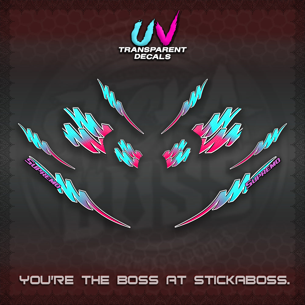 ADV 160 UV TRANSPARENT STRIPING(2 TONE PUTREA VIRDIAN) STICKER DECALS By STICKABOSS