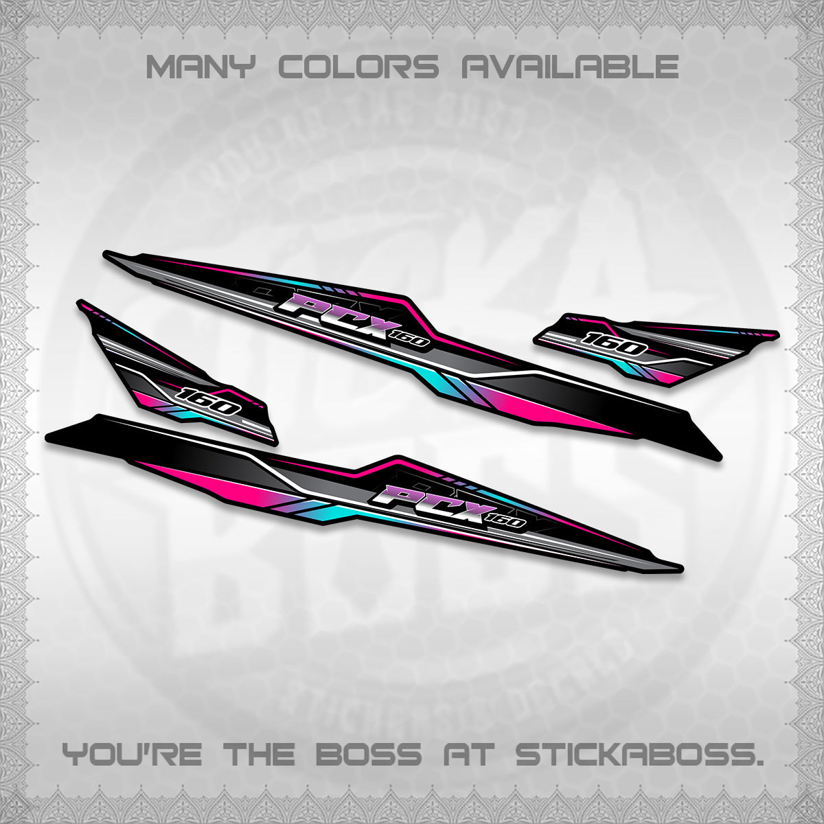 PCX 155 160 INDO DECALS (P007 NEW DESIGN)STICKER DECALS By STICKABOSS