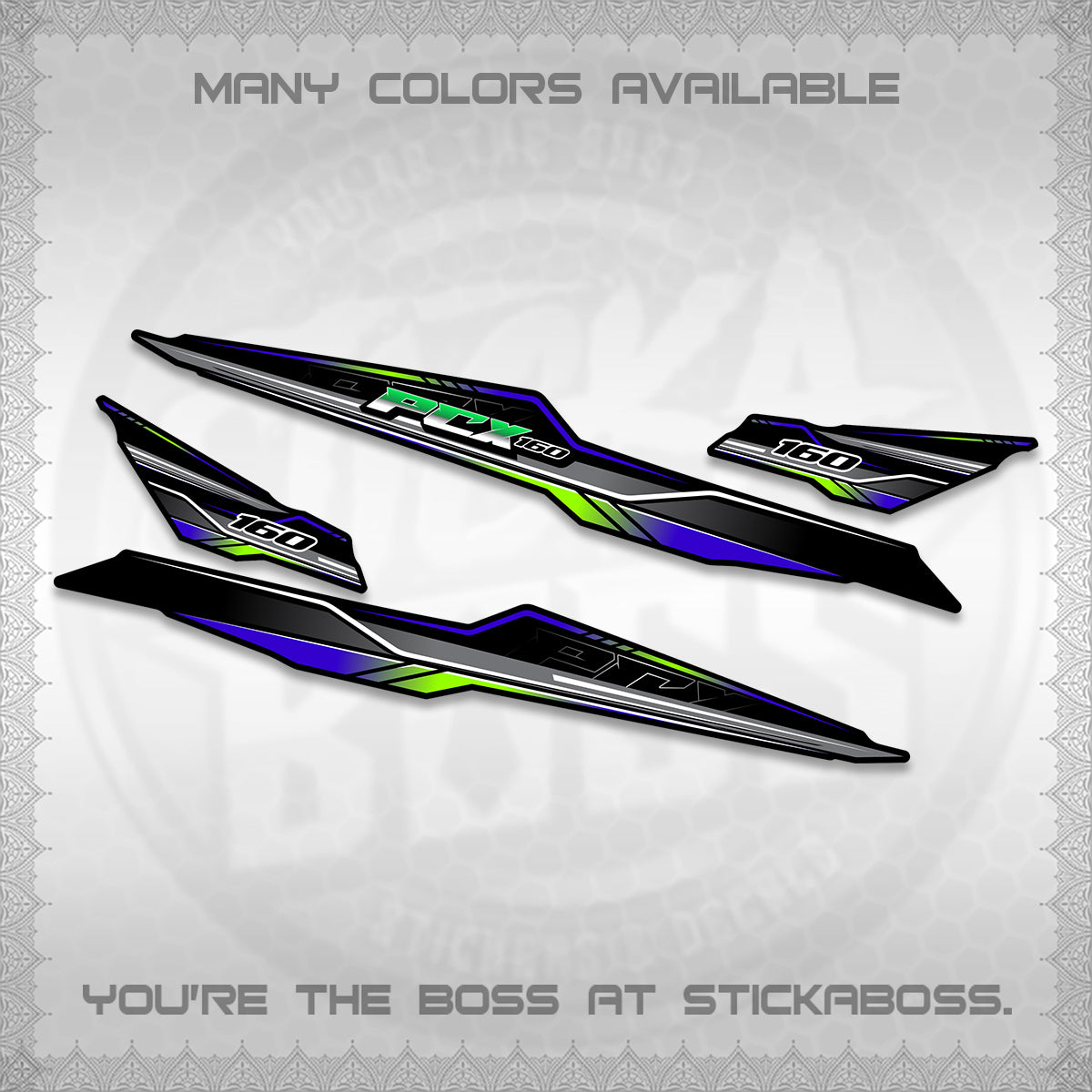 PCX 155 160 INDO DECALS (P007 NEW DESIGN)STICKER DECALS By STICKABOSS