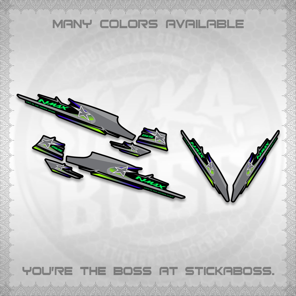 NMAX V1 THAI-INDO DECALS (THMI 02 DESIGN)STICKER DECALS By STICKABOSS