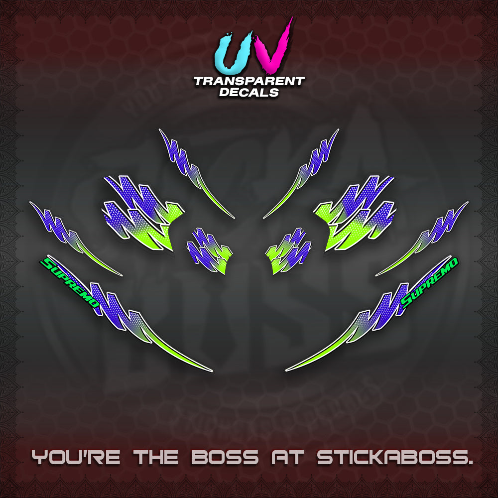 ADV 160 UV TRANSPARENT STRIPING(2 TONE PUTREA VIRDIAN) STICKER DECALS By STICKABOSS