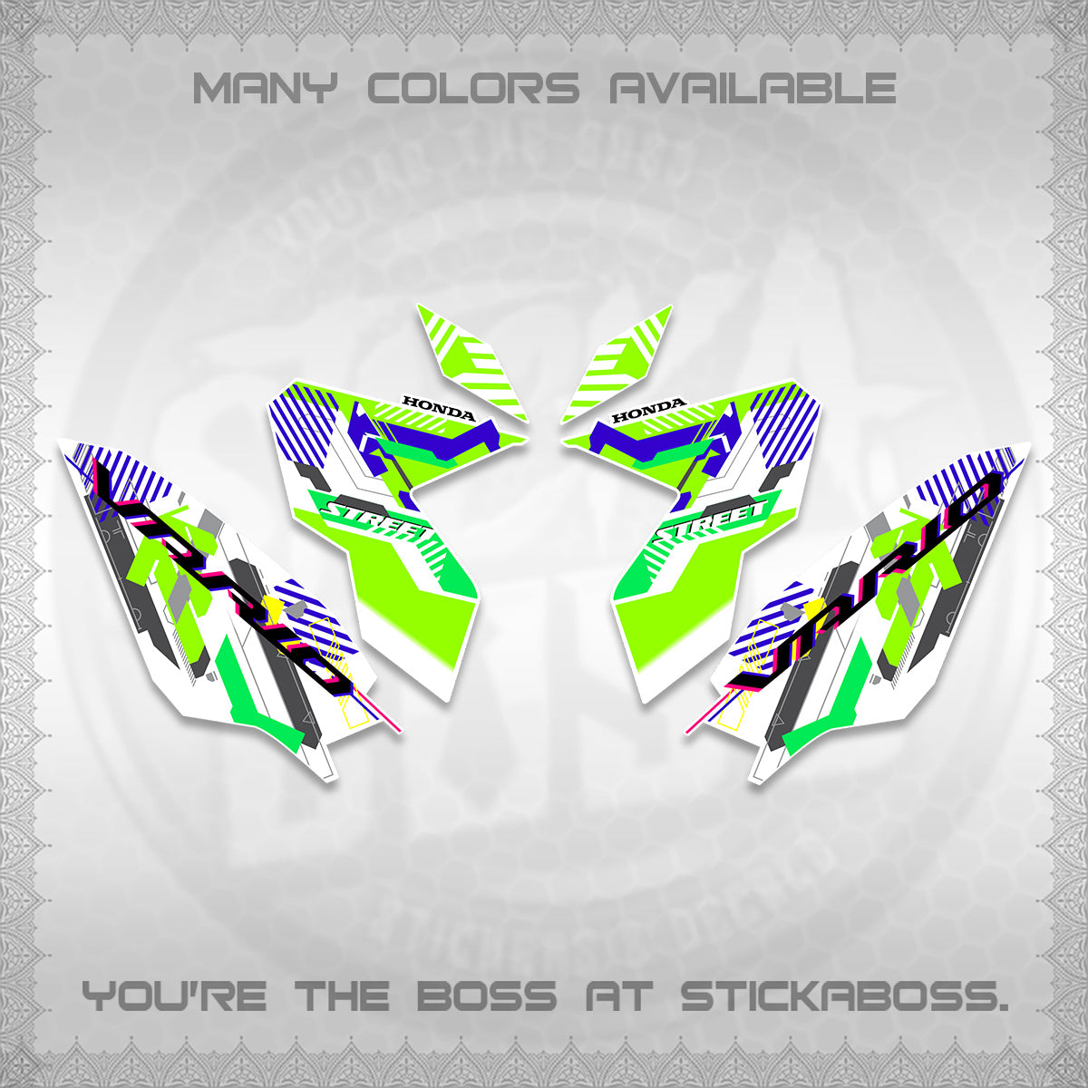 CLICK 125 V3 VARIO FOR WHITE DECALS (2026 STREET STYLE EDITION) STICKER DECALS By STICKABOSS