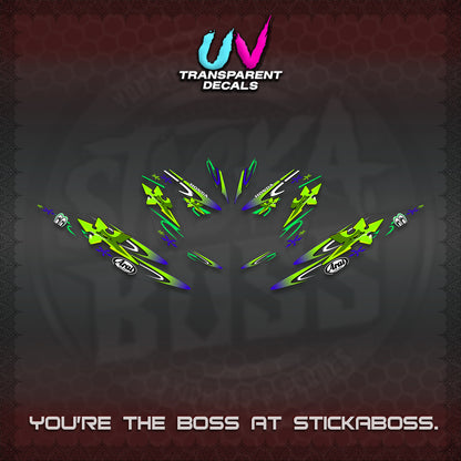 CLICK 125 V4 UV TRANSPARENT DECALS (2026 ARAI STAR RACING DESIGN) STICKER DECALS By STICKABOSS