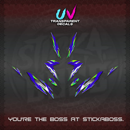 CLICK 125 V4 VARIO UV TRANSPARENT DECALS (2026 MODERN TRIBAL DESIGN) STICKER KITS By STICKABOSS