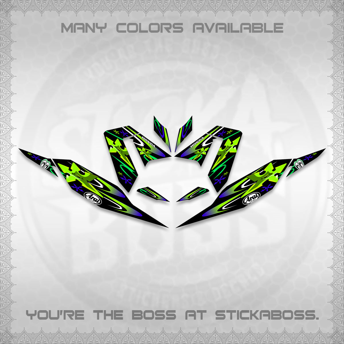 CLICK 125 V4 DECALS (2026 ARAI STAR RACING DESIGN) STICKER DECALS By STICKABOSS