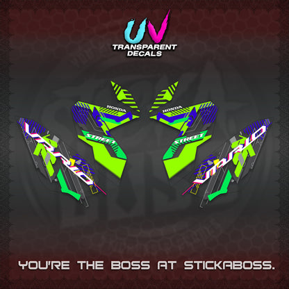 CLICK 125 V3 VARIO UV TRANSPARENT DECALS (2026 STREET STYLE EDITION) STICKER DECALS By STICKABOSS