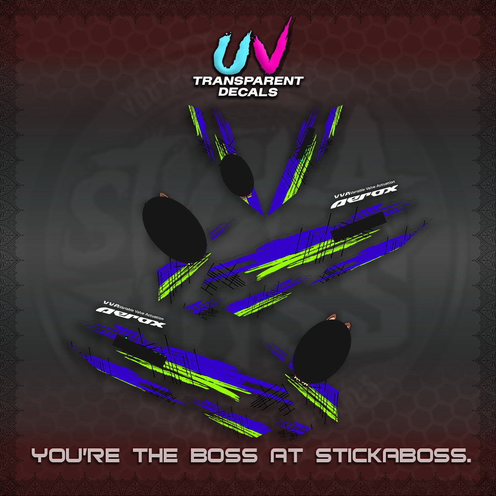 AEROX V2 DECAL(STUFF TOY 2 TONE)STICKER DECALS By STICKABOSS