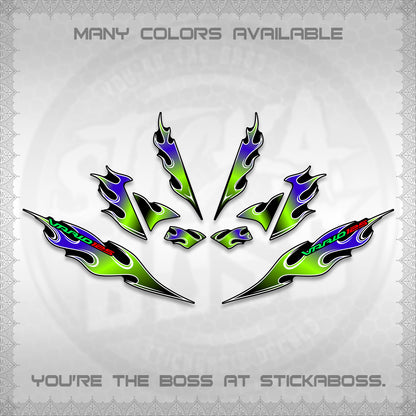 CLICK 125 V4 VARIO DECALS (2026 MOTIF FLAME 2 TONE)STICKER DECALS By STICKABOSS