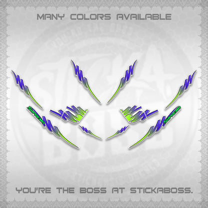 AEROX V2 FOR WHITE STRIPING DECALS (2 TONE PUTRA VIRDIAN)STICKER DECALS BY STICKABOSS