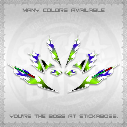 CLICK 125 V4 FOR WHITE VARIO DECALS (2026 MOTIF FLAME 2 TONE)STICKER DECALS By STICKABOSS