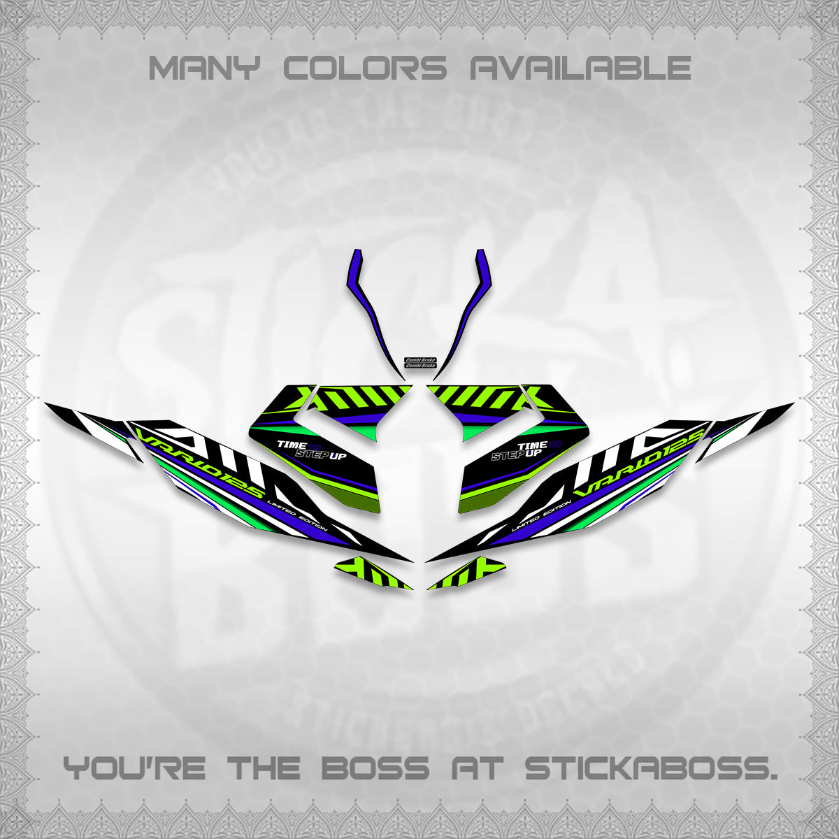 CLICK 125 V4 VARIO DECALS (2026 VR0007 DESIGN) STICKER KITS By STICKABOSS