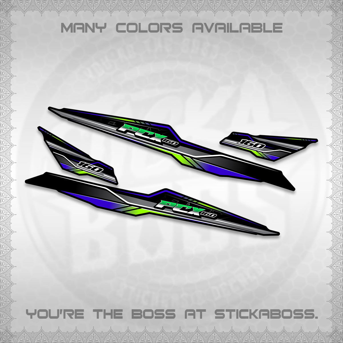 PCX 155 160 INDO DECALS (P007 NEW DESIGN)STICKER DECALS By STICKABOSS