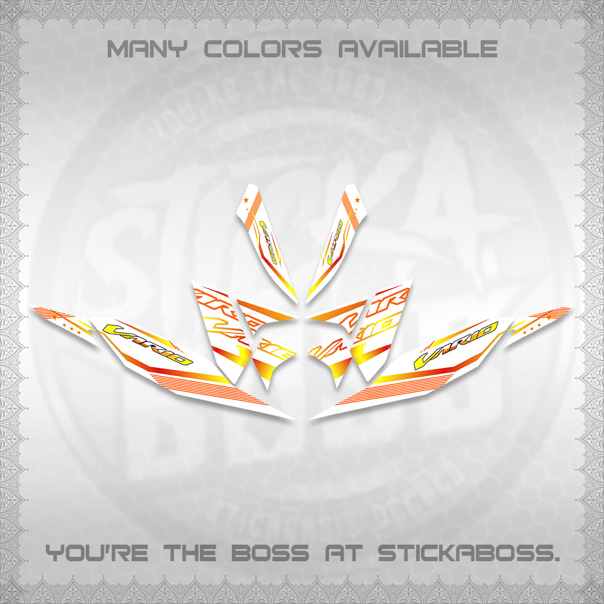 CLICK 125 V4 VARIO DECALS (2026 WHITE EDITION DESIGN) STICKER KITS By STICKABOSS