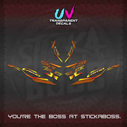 CLICK 125 V4 VARIO UV TRANSPARENT DECALS (2026 WHITE EDITION DESIGN) STICKER KITS By STICKABOSS