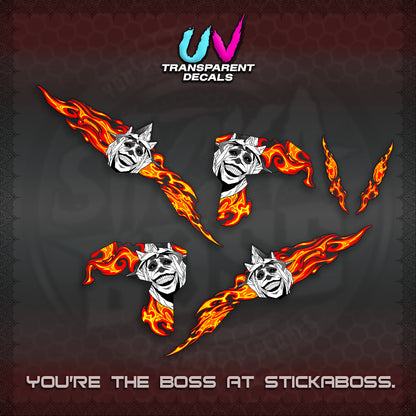 CLICK V3 UV TRANSPARENT DECALS (SOLO STATUE OF GOD DESIGN)STICKER DECALS By STICKABOSS