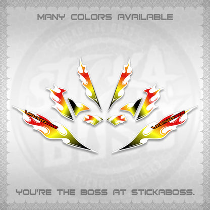 CLICK 125 V4 FOR WHITE VARIO DECALS (2026 MOTIF FLAME 2 TONE)STICKER DECALS By STICKABOSS