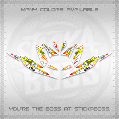 CLICK 125 V4 FOR WHITE DECALS (2026 ARAI STAR RACING DESIGN) STICKER DECALS By STICKABOSS